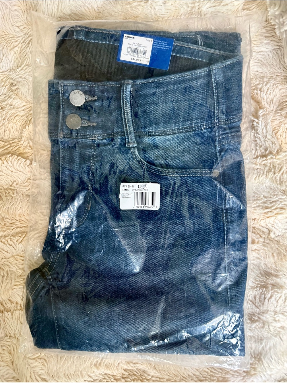 Apt. 9 Women's Tummy Control Dark Wash Bootcut Jeans 6 NWT - Picture 5 of 6